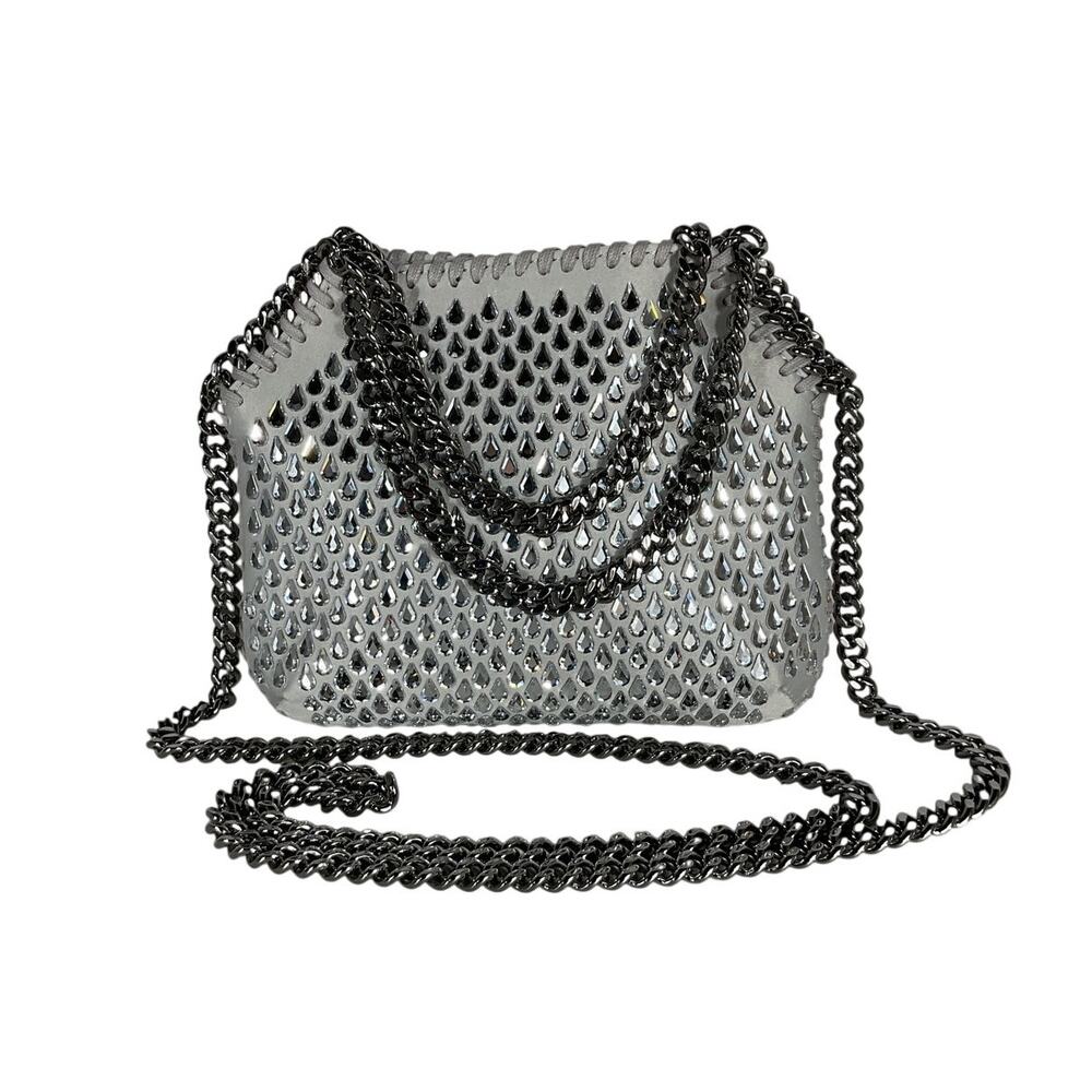 Stella Mccartney Embellished Silver Falabella Mini Bag - Picture 2 of 6